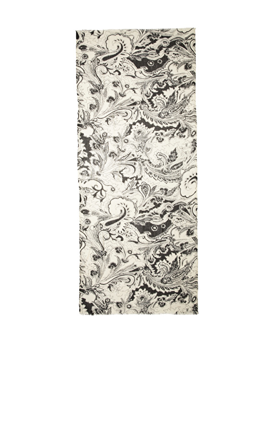 Siyah Beyaz Kadın Şal