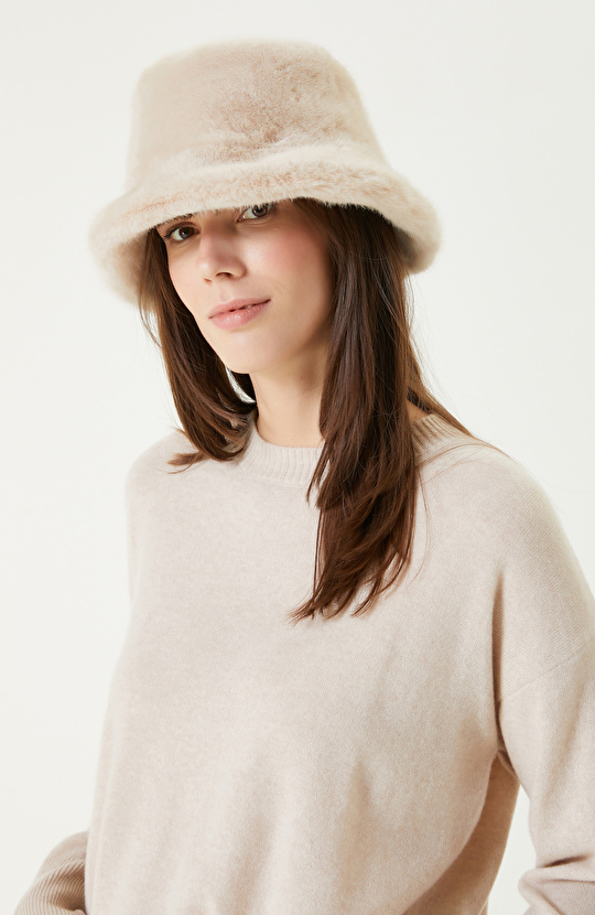 Beige Women's Bucket Hat