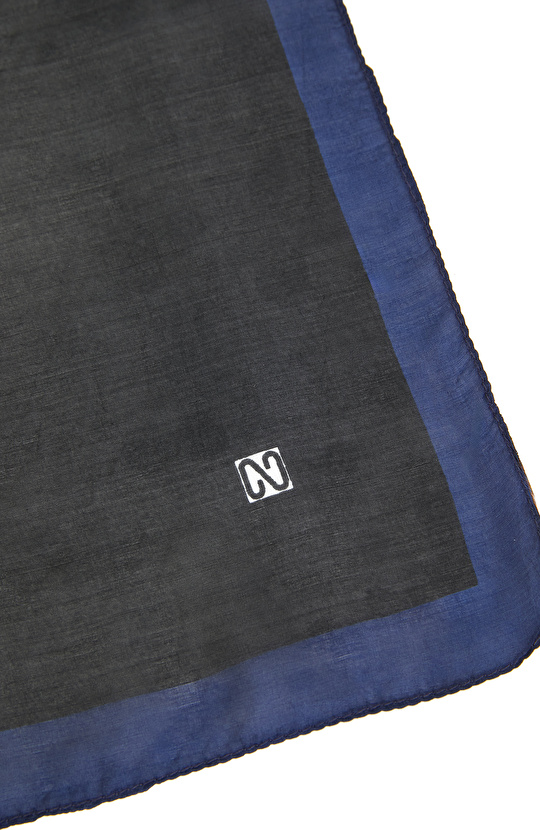 Siyah İpek Poşet Mendil