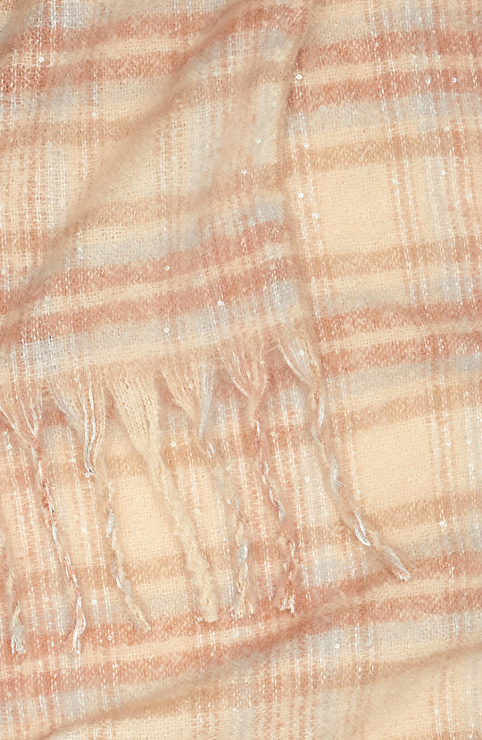 Bej Çizgili Kadın Atkı