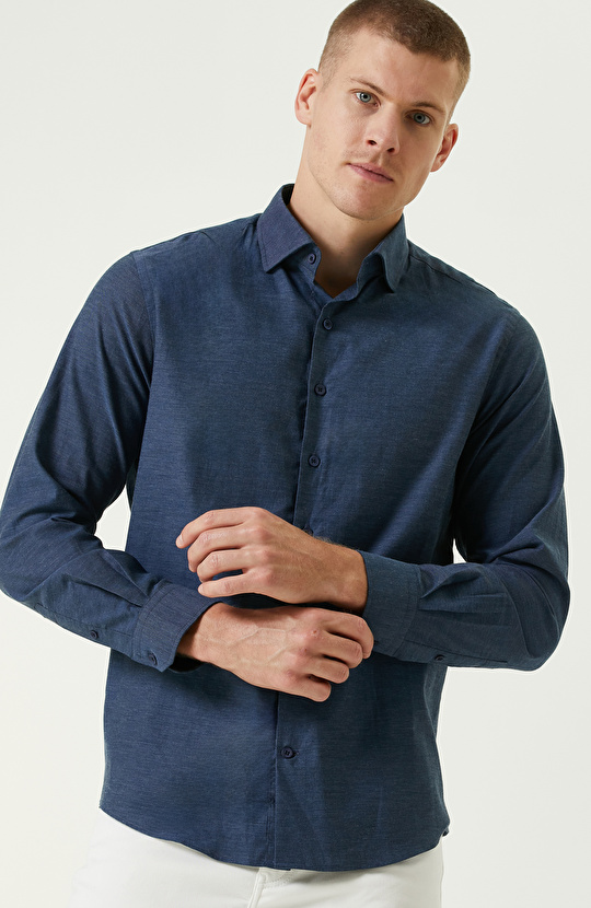 İndigo Comfort Fit Flanel Gömlek