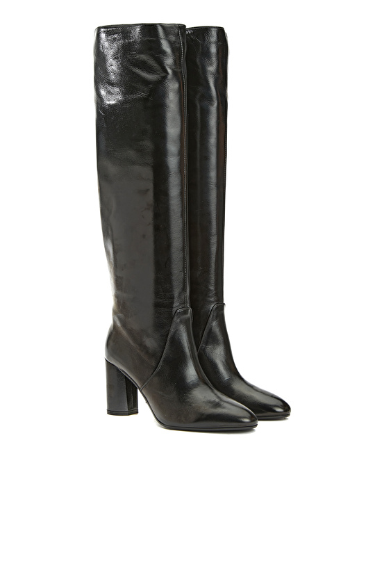 Siyah Kadın Deri Çizme Siyah Kadın Deri Çizme