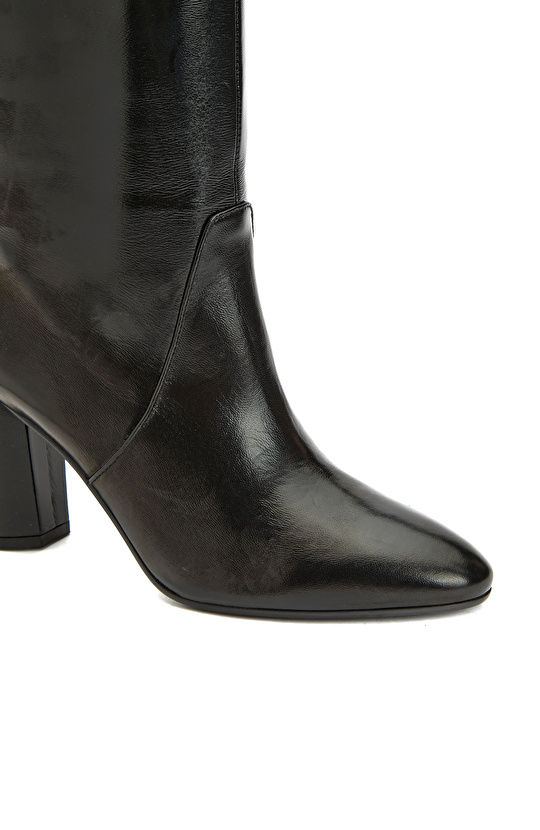 Siyah Kadın Deri Çizme