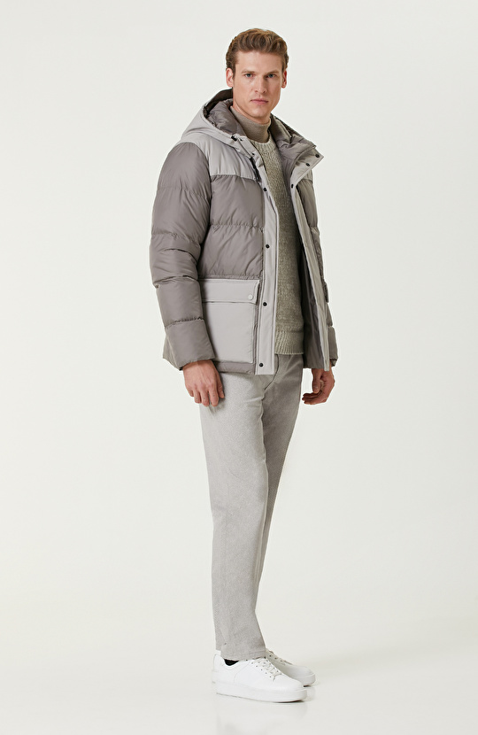 Açık Gri Limited Kaşmir Karışımlı Triko Kazak