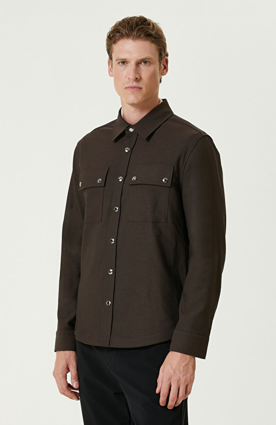 Kahverengi Dış Gömlek