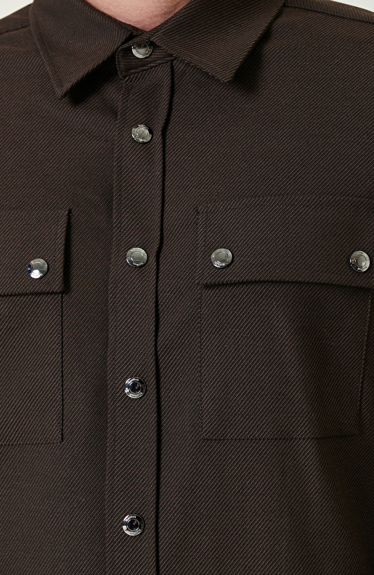 Kahverengi Dış Gömlek