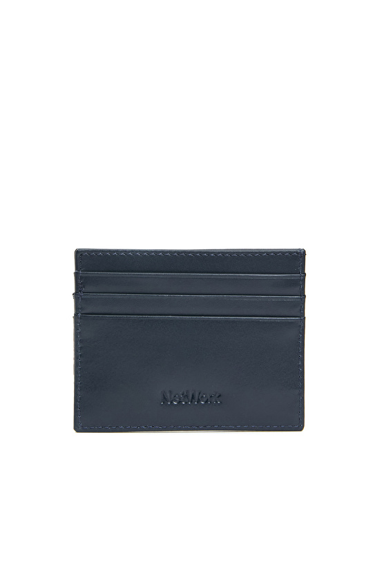 Koyu Lacivert Erkek Deri Kartlık