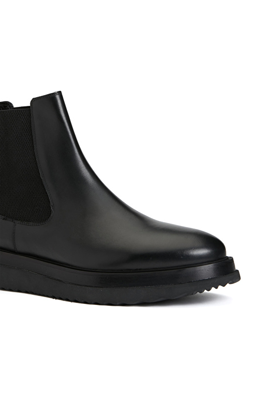 Siyah Erkek Deri Bot