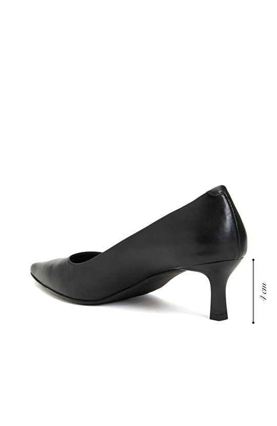 Siyah Deri Stiletto