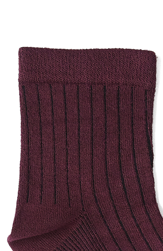 Bordo Kadın Bambu Çorap