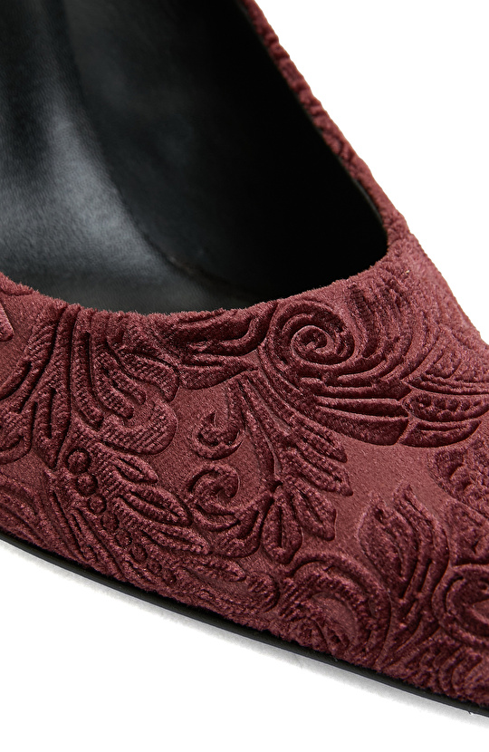 Bordo Kadın Deri Stiletto