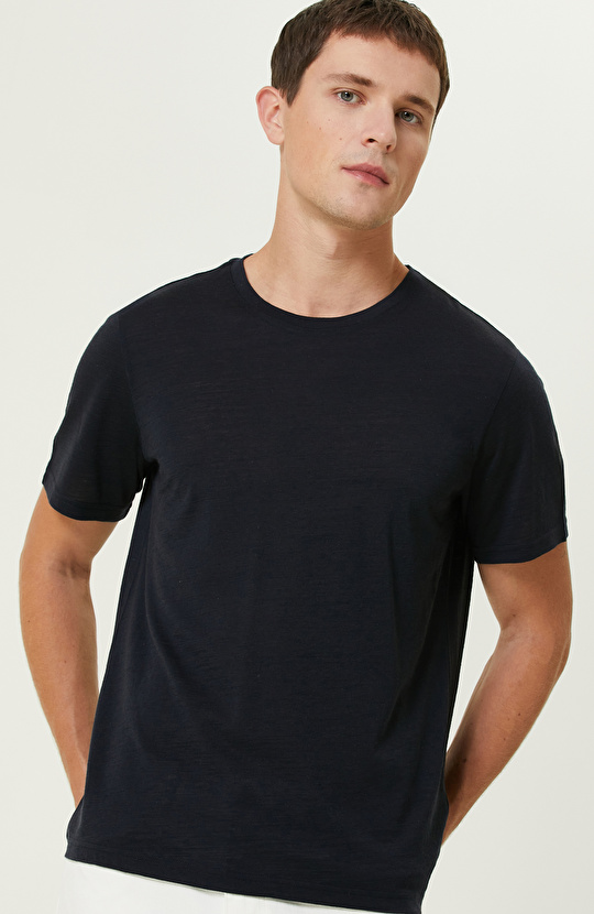 Lacivert Yün Tshirt