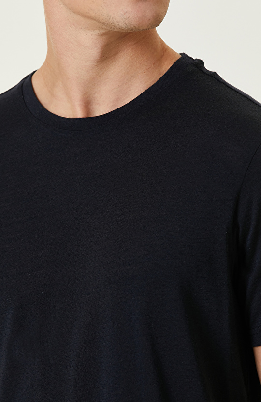 Lacivert Yün Tshirt