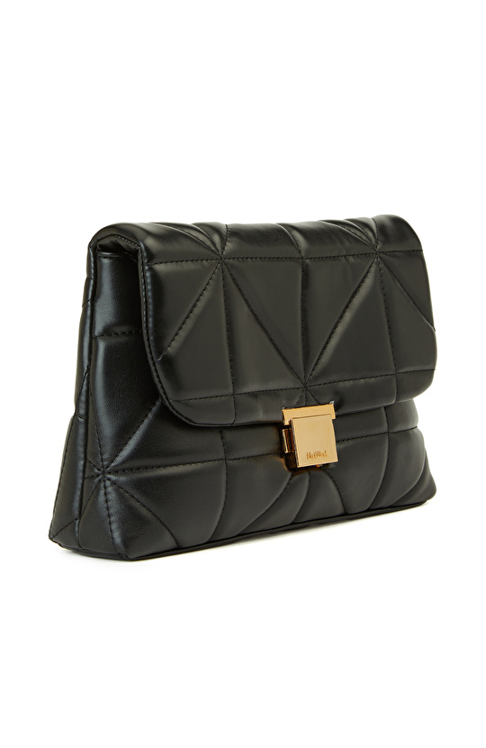 Siyah Kapitoneli Kadın Clutch