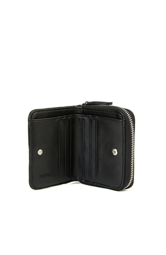 Siyah Kapitoneli Kadın Cüzdan