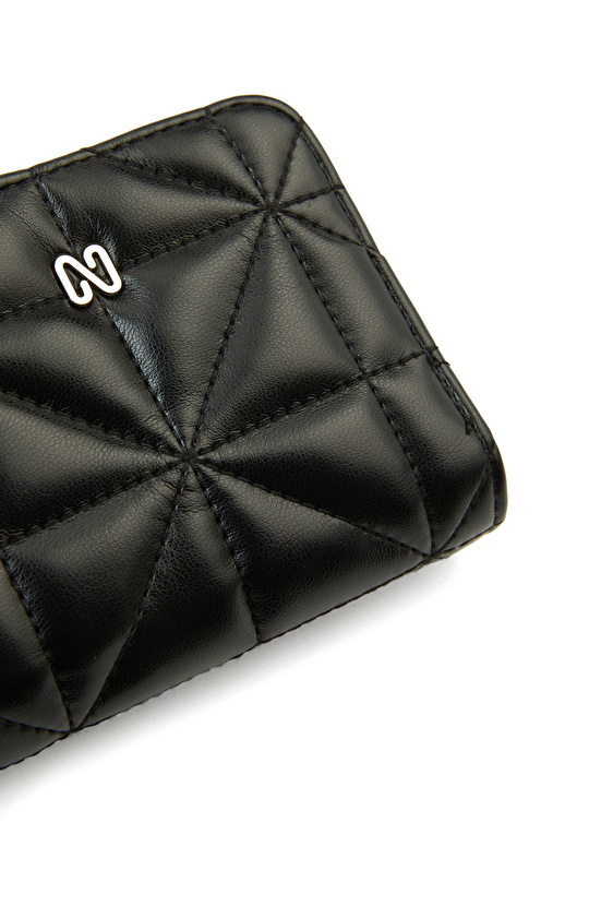 Siyah Kapitoneli Kadın Cüzdan