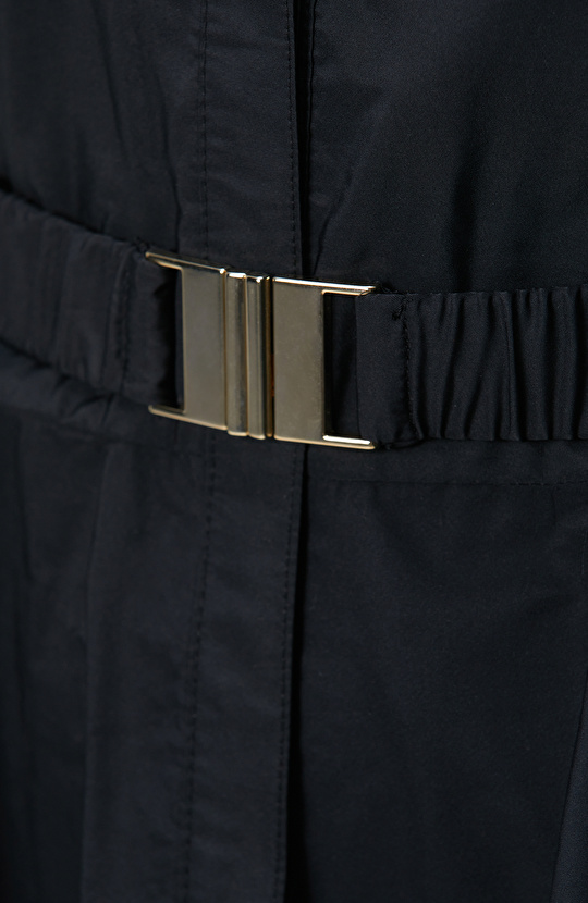 Siyah Midi Tafta Elbise