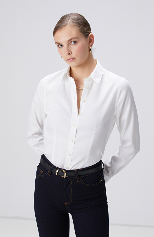 Non-Iron Beyaz Gömlek