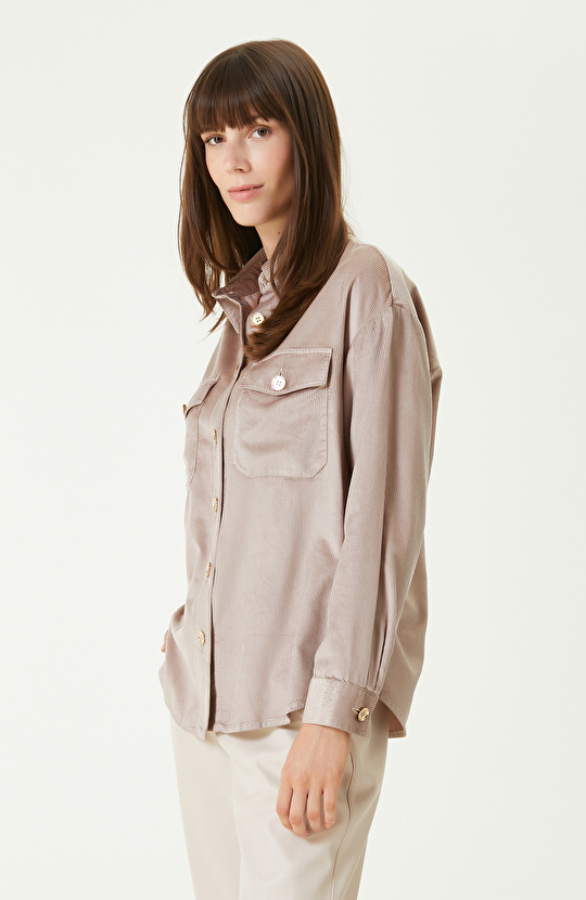 Vizon Fitilli Kadife Dış Gömlek