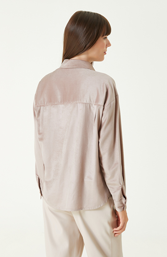 Vizon Fitilli Kadife Dış Gömlek