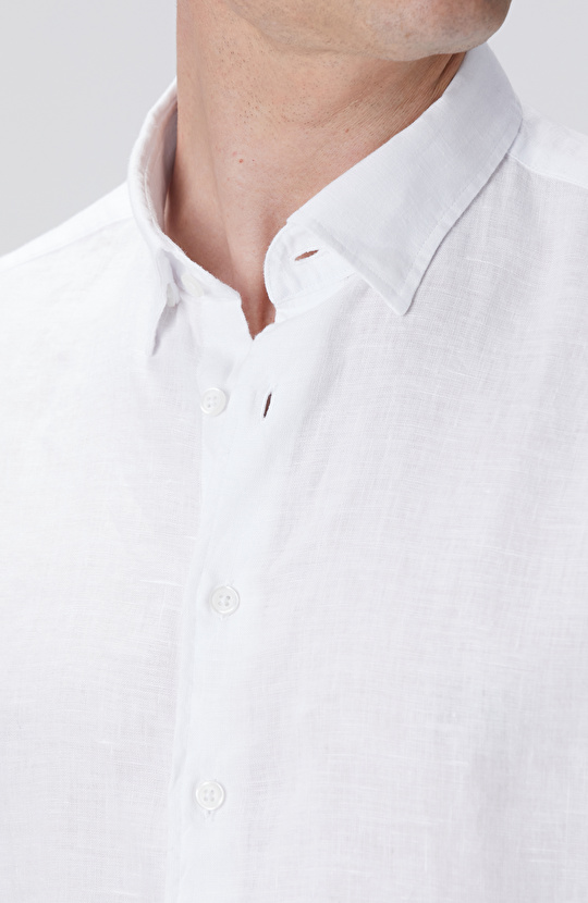 Beyaz Keten Gömlek