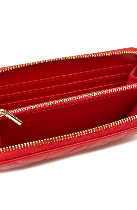 Kırmızı Kapitoneli Kadın Cüzdan