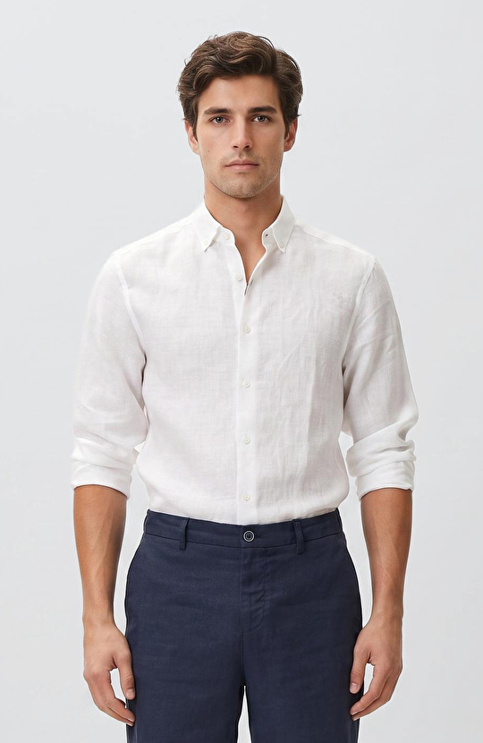 White Linen Shirt