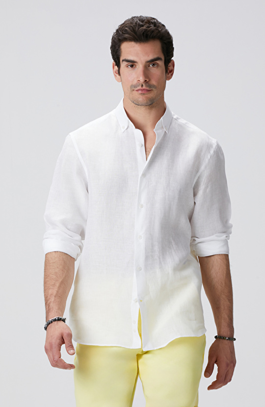 Beyaz Keten Gömlek Beyaz Keten Gömlek