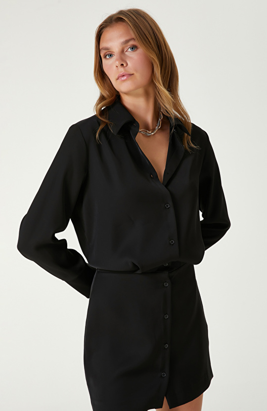 Siyah Mini Boy Elbise