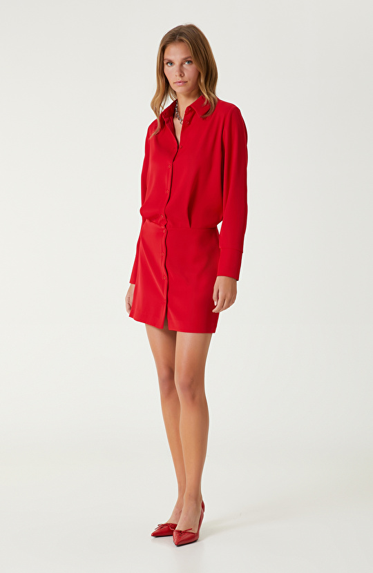 Kırmızı Mini Boy Elbise
