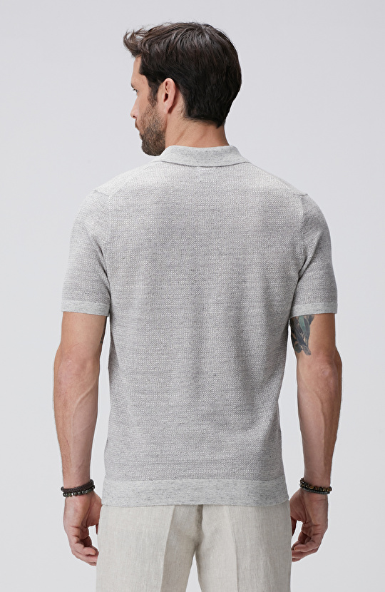 Limited Gri Keten Karışımlı Kazak