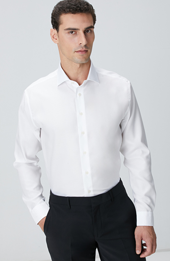 Non-Iron Beyaz Gömlek