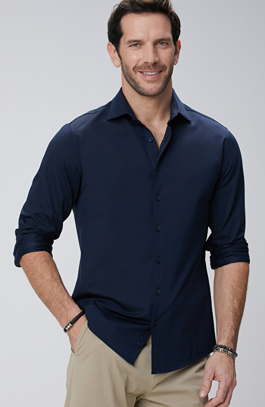 N-Tech Lacivert Gömlek