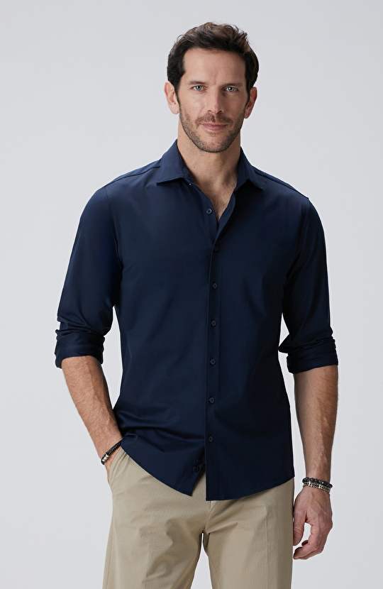 N-Tech Lacivert Gömlek