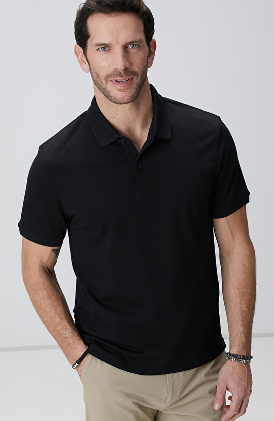N-Tech Siyah Polo Yaka T-shirt