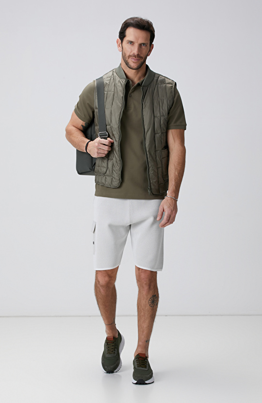 N-Tech Haki Polo Yaka T-shirt