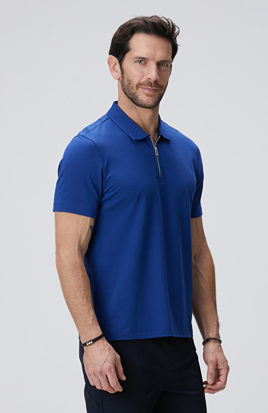 N-Tech Saks Polo Yaka Merserize T-shirt