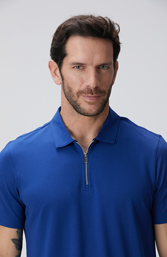 N-Tech Saks Polo Yaka Merserize T-shirt