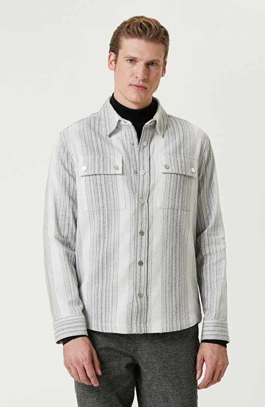 Beyaz Gri Gömlek Beyaz Gri Gömlek