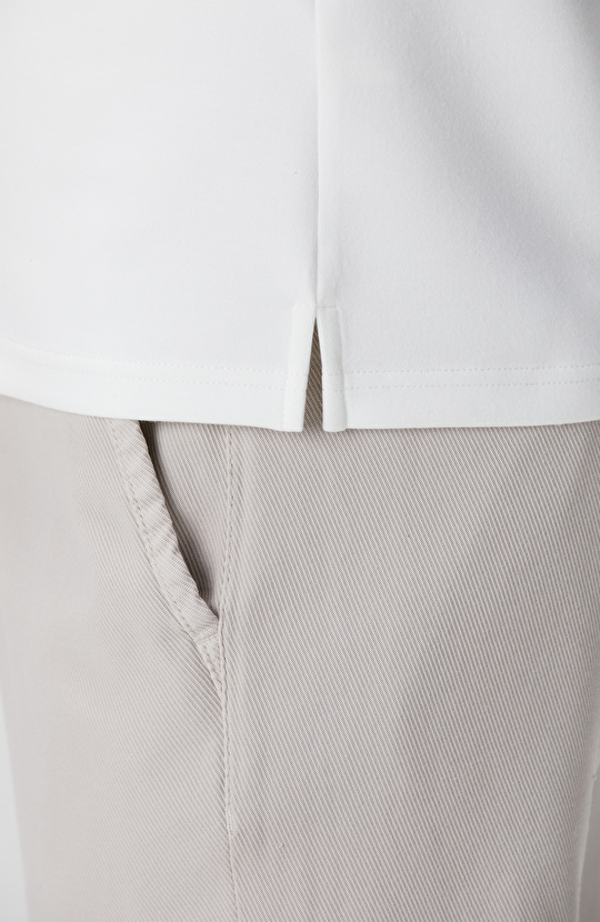 Kırık Beyaz Kısa Kollu Sweatshirt