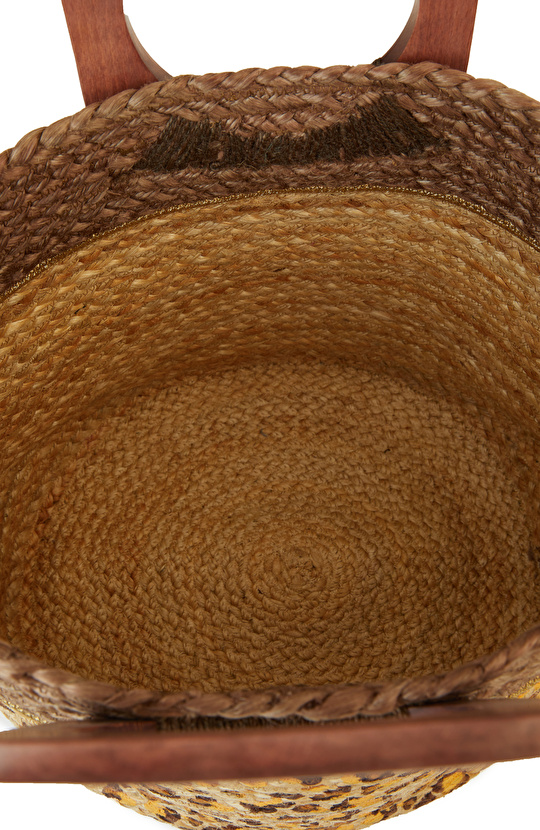 Kahverengi Leopar Desenli Kadın Çanta