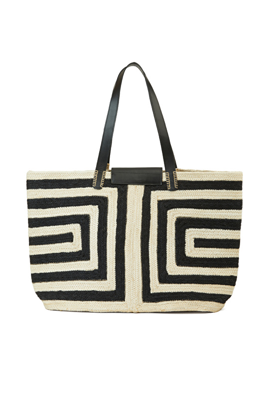 Siyah Kadın Hasır Çanta