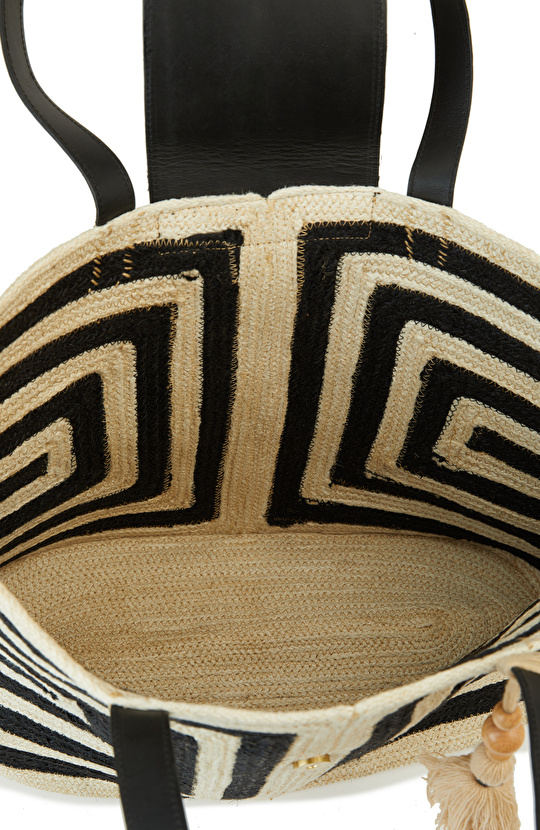 Siyah Kadın Hasır Çanta