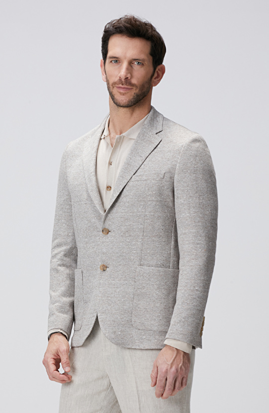 Limited Loro Piana Kumaşından Üretilen Vizon Örme Ceket