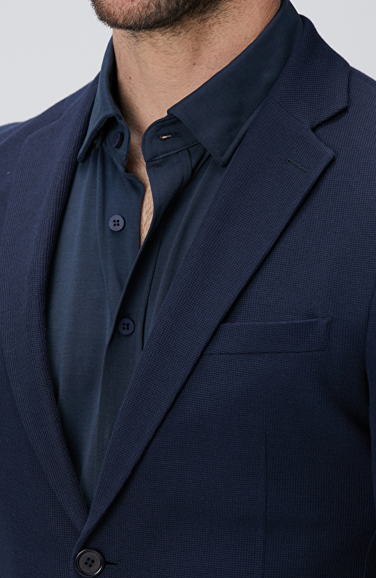 Lacivert Armürlü Ceket