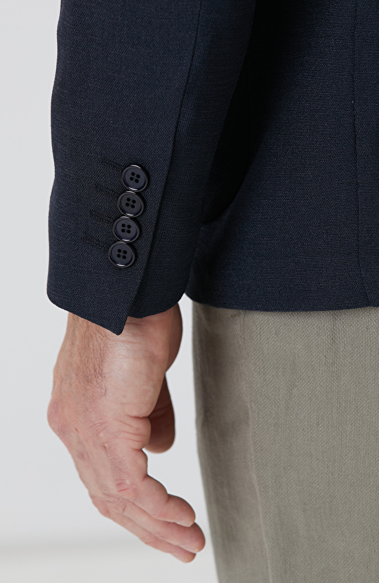 Lacivert Armürlü Ceket