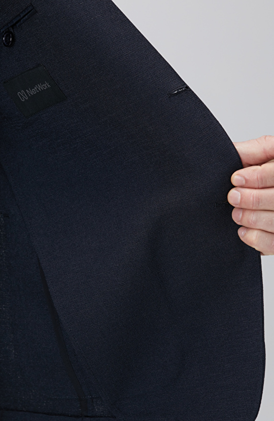 Lacivert Armürlü Ceket