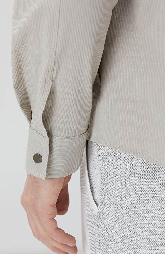 N-Tech Taş Süet Detaylı Dış Gömlek