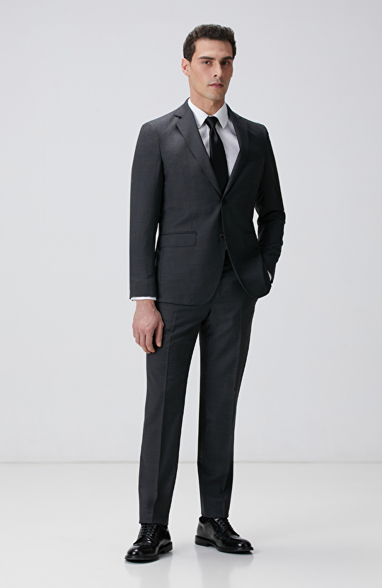 Antrasit Klasik Yün Takım Elbise Antrasit Klasik Yün Takım Elbise