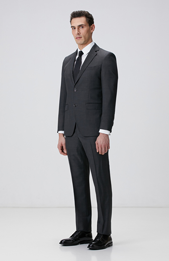 Antrasit Klasik Yün Takım Elbise